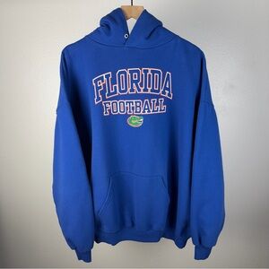 Vintage Florida Gators Football Hoodie Blue University of Florida Y2K Boxy 2XL
